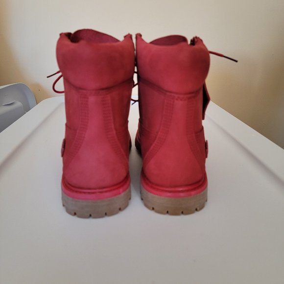 Timberland Premium Waterproof Lug Sole Boot, RUBY NUBUCK LEATHER,Size 8.5, NWOB - Picture 5 of 16